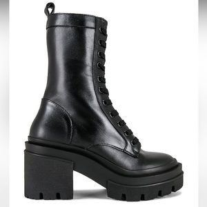Steve Madden | Matryx Black Leather Combat Boots New Size 6.5